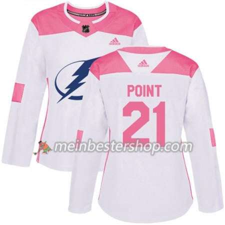 Tampa Bay Lightning Brayden Point 21 Adidas 2017-2018 Weiß Pink Fashion Trikot Authentic - Dame Tampa Bay Lightning Brayden Point 21 Adidas 2017-2018 Weiß Pink Fashion Trikot Authentic - Dame